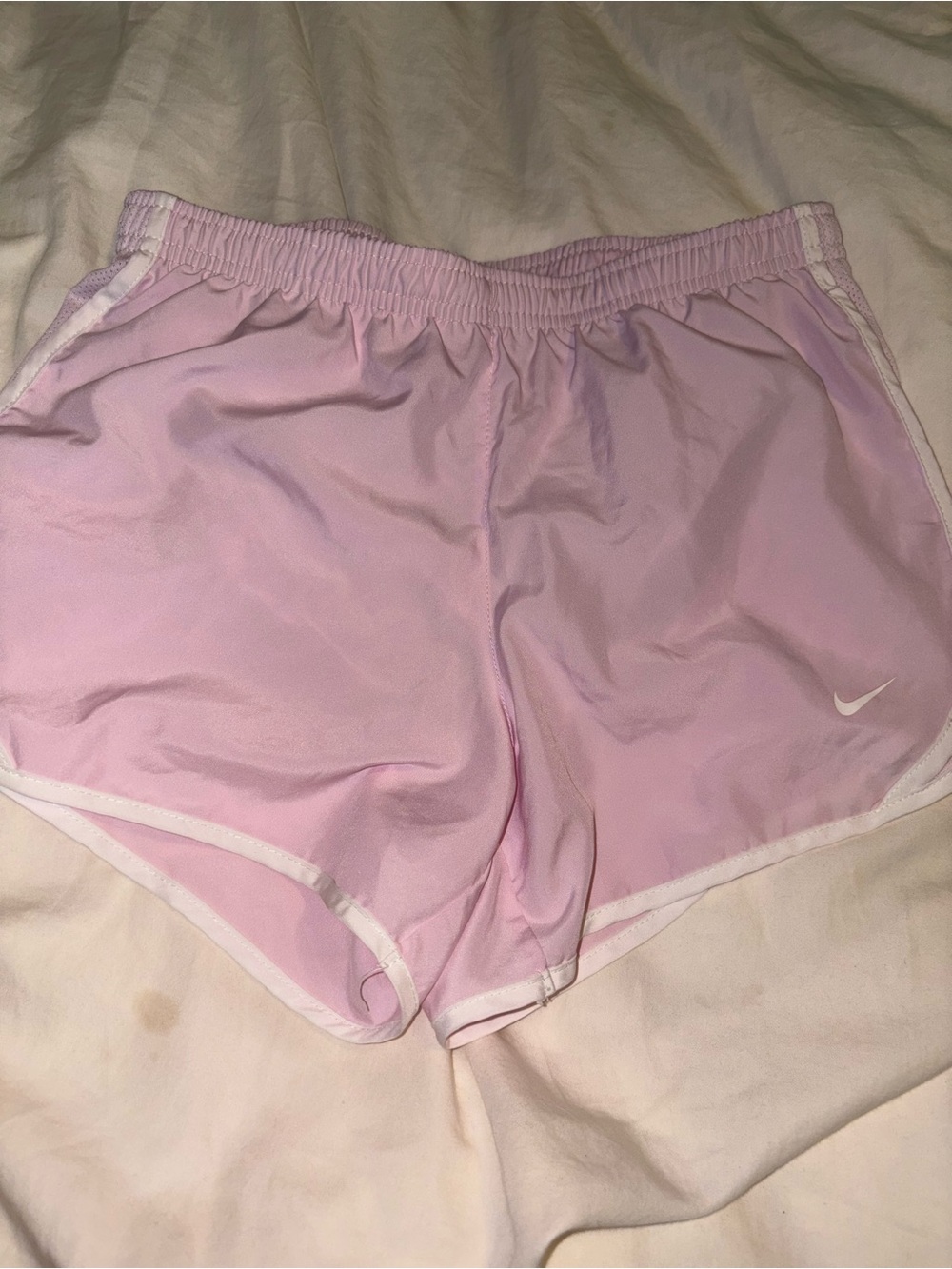 Nike Dri-FIT Tempo Running Shorts in light pink girls medium
